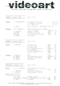 VAF 1980 Programme Video Film Masi