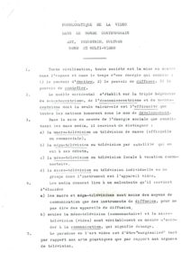 VAF 1982 Berger Problematique Video monde contemporain Masi