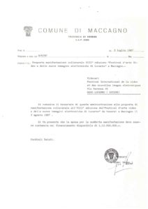 VAF 1987 19870703 Comune Maccagno VAF financement Masi