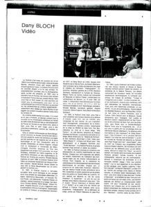 VAF 1987 Bloch Dany Video PP525 1801