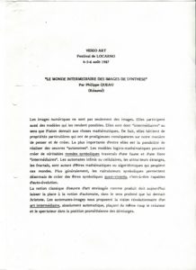 VAF 1987 Queau monde intermediaire images synthese PP525 1801