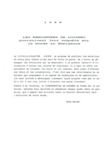 VAF 1988 Berger Introduction Colloque Masi