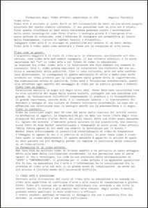VAF 1988 Churchill Formazione video artisti esperienza USA Masi