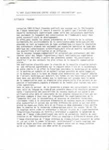 VAF 1988 Fagone Vittorio art electronique PP525 1802