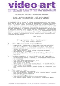 VAF 1988 Programmes Colloques Masi