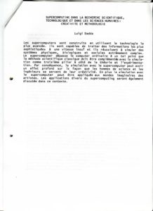 VAF 1989 Dadda Supercomputing recherche scientifique Abstract PP525 1803