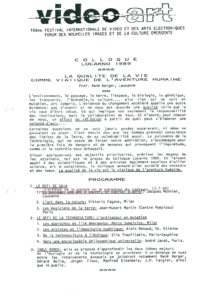 VAF 1989 Programme Colloque2 Masi