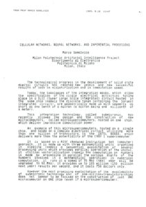 VAF 1989 Somalvico Cellular Networks Neural Networks Inferential Processors ENG Masi