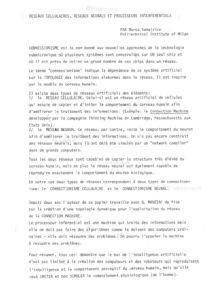 VAF 1989 Somalvico reseaux Cellulaires neuronals processeurs interferentiels Résumé Masi