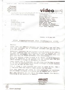 VAF 1991 19890626 VAF Rapporteurs Colloques PP525 1805