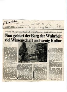 VAF 1991 19910814 Berger Bianda Article Tessiner Zeintung PP525 1805