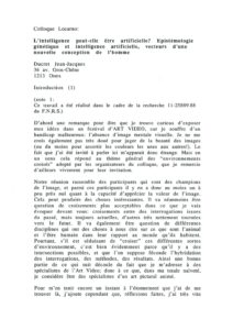 VAF 1991 Ducret Intelligence peutelle etre artificielle Masi
