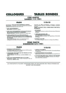 VAF 1991 Programme Colloques Masi