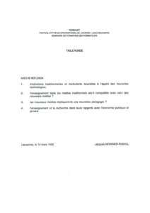 VAF 1992 proposition Table Ronde Monnier Raball Masi