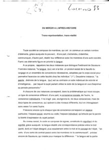 VAF 1993 Berger rene prolegomene miroir apres histoire PP525 639