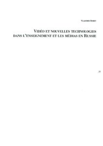 VAF 1993 Borev video nouvelles technologies enseignement medias russie Masi