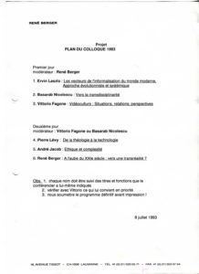 VAF 1993 Colloque Plan Projet PP525 1807