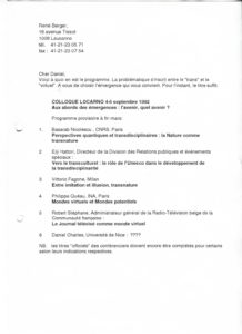VAF 1993 Colloque Projet Berger PP525 1807