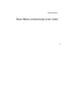 VAF 1993 Samsonov massmedia generateurs art video Masi