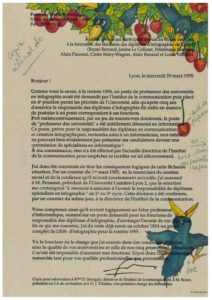 VAF 1995 19950329 Holtz Bonneau Lettre ouverte demission Masi