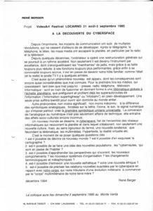 VAF 1995 Berger Projet Cyberspace PP525 1809