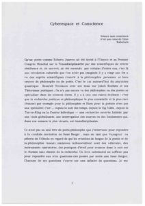 VAF 1995 Camus Cyberespace Conscience Masi