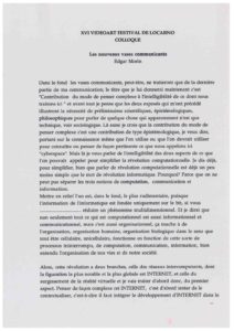 VAF 1995 Morin Nouveaux Vases Communiquants Transcription du 19960322 Masi