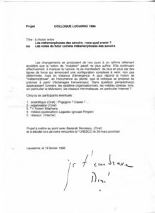 VAF 1996 Berger Projet Colloque 19960226 PP525 1810