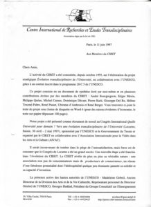 VAF 1997 19970611 Nicolescu Membres Ciret Programme Colloque Ciret PP525 1811