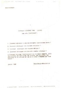 VAF 1998 Colloque Defis Internet Projet 19980121 Masi