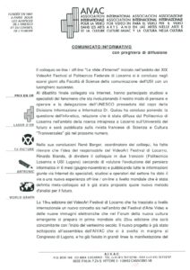 VAF 1998 Communique Colloque Defis Internet Masi