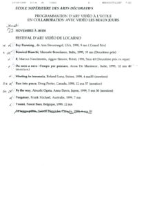 VAF 1999 19991014 Programme Arts Decoratifs Masi