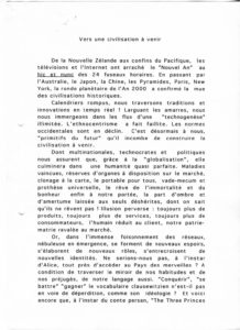 VAF 2000 Berger Vers Civilisation a venir 200001 PP525 1814