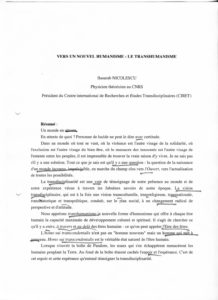 VAF 2000 Nicolescu vers transhumanisme PP525 1814